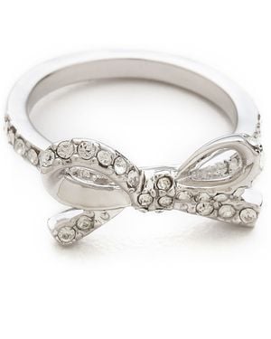 Kate Spade Skinny Mini Pave Bow Ring - Metallic