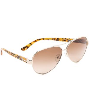 Tory Burch Modern Aviator Sunglasses - Brown