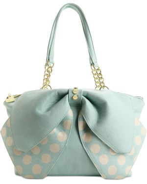 Betsey Johnson Bow Satchel - Green