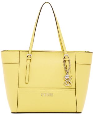 Guess Delaney Small Classic Tote - Yellow