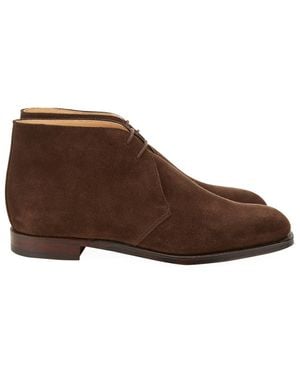 Crockett & Jones Chertsey Suede Desert Boot - Brown