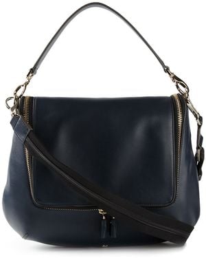 Anya Hindmarch Maxi Zip Leather Satchel - Blue