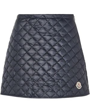 Moncler Quilted Mini Skirt - Blue
