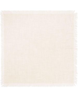 Bompard Mini Cashmere Square Scarf With Fringed Trim - Natural