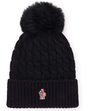 Moncler Bonnet À Logo - Noir
