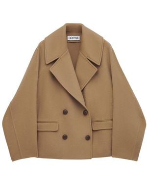 Loewe Short Coat - Brown