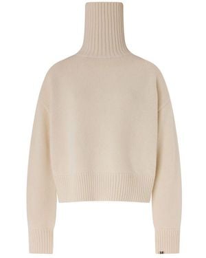 Extreme Cashmere No. 434 Crop Xtra Cashmere Turtleneck Sweater - Natural