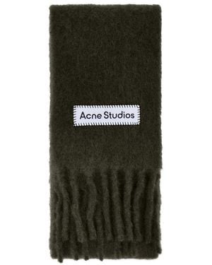 Acne Studios Skinny Mohair Scarf - Green