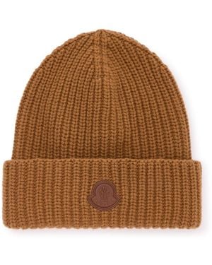 Moncler Bonnet À Logo - Marron