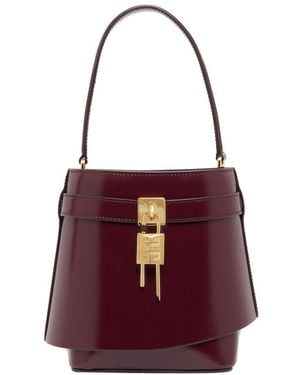 Givenchy Bucket Bag Shark Lock Aus Boxleder - Lila