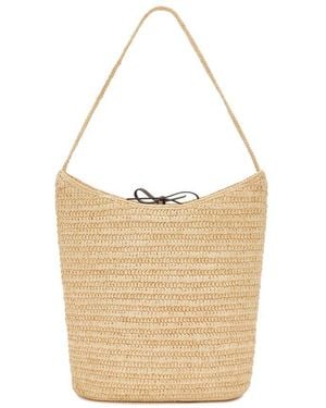 The Row Alma Raffia Shoulder Bag - White