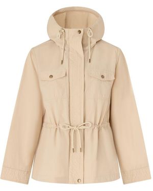 Moncler Serin Cropped Parka - Natural
