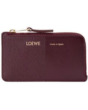 Loewe Portes-Cartes Et Monnaie En Cuir Mixtes Duet - Violet