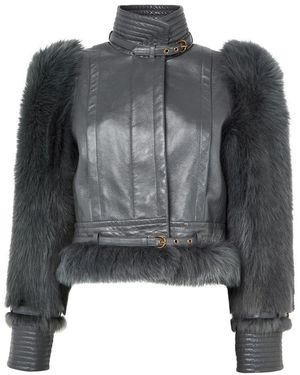 Chloé Leather Jacket - Gray