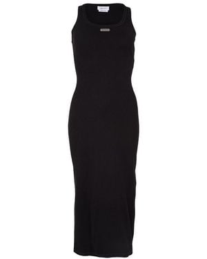 McQueen Midikleid Aus Jersey - Schwarz