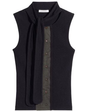Lemaire Fitted Asymmetric Top - Black