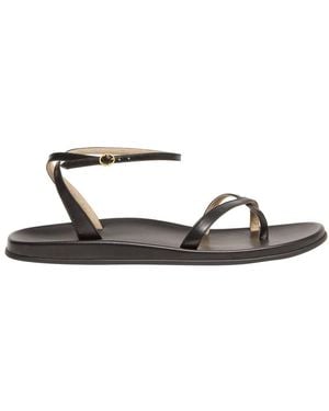 The Row Hugh Ankle Strap Sandals - Black