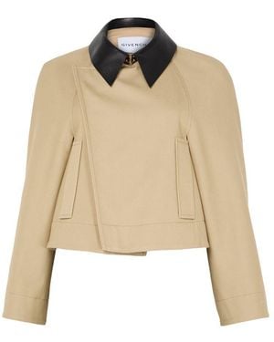 Givenchy Kurz Geschnittener Caban Aus Baumwolle Und Wolle - Natur
