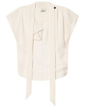 Isabel Marant Selene Short-Sleeved Blouse - Natural