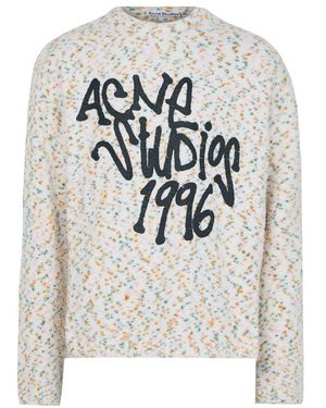Acne Studios Rundhalspullover - Weiß