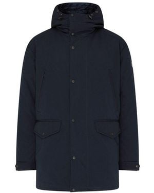 Moncler Langer Parka - Blau
