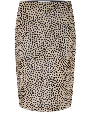 Rohe Jupe Midi À Imprimé Guépard - Neutre