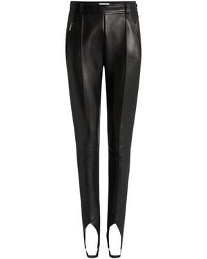 Balmain Slim-Fit-Leggings Aus Leder Mit Zwei Taschen - Schwarz