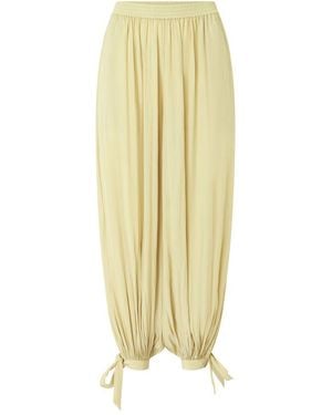 Chloé Loose-Fit Pleated Pants - Yellow