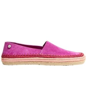 Loewe Espadrilles Rio Aus Wildleder Und Raffia - Pink