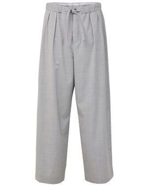 Loewe Hose Mit Kordelzug Aus Wolle - Grau