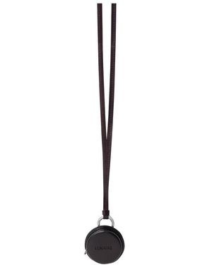 Lemaire Molded Leather Measuring-Tape Necklace - Black