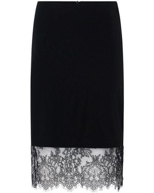 Camilla & Marc Cora Lace-Trimmed Pencil Skirt - Black