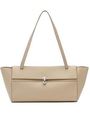 SAVETTE Smooth Calfskin Trapeze Shoulder Bag - Metallic