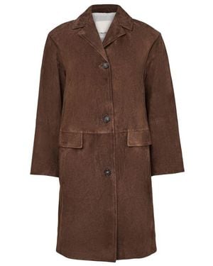 Max Mara Mantel Mit Einfacher Knopfleiste - Braun