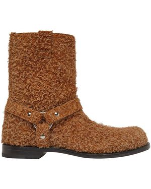 Loewe Bikerstiefel Campo Aus Veloursleder - Braun