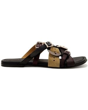 Acne Studios Riemchensandalen Aus Leder - Braun