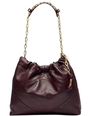Ba&sh Sac Cabas M En Cuir Nappa June - Marron