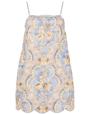 Zimmermann Minikleid Daylight Scallop - Weiß