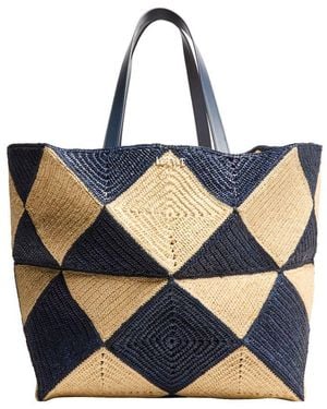 Loewe Puzzle Fold Diamond Xxl Tote - Blue