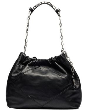 Ba&sh Sac Cabas M En Cuir Nappa June - Noir
