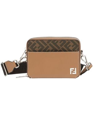 Fendi Squared Ff Camera Case Organizer - Natural