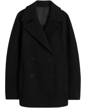 TOTEME Oversized Pea Coat - Black