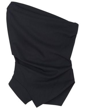 Rohe Schulterfreies Top - Blau