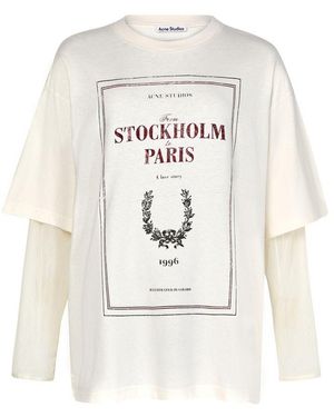 Acne Studios Logo-T-Shirt - Weiß