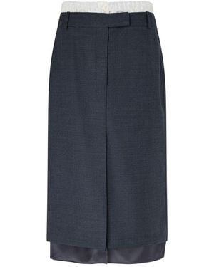 Rohe Boxer-Style Midi Skirt - Blue