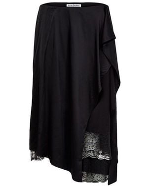 Acne Studios Asymmetrical Midi Skirt - Black