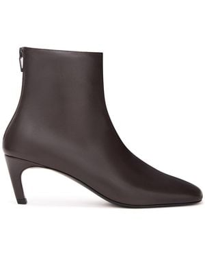 TOTEME Bottines En Cuir Nappa Souple - Marron