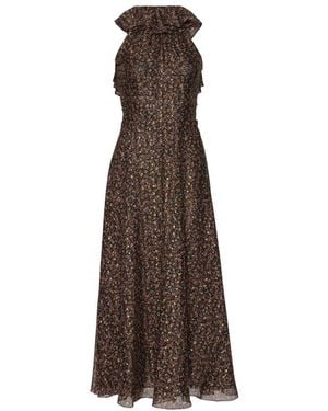 Celine Kleid Mit Krausem Rücken - Braun