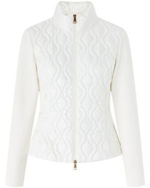 Moncler Zippered Cardigan With Logo - White