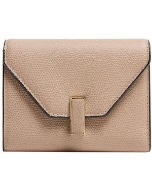 Valextra Iside 3 Cc Folding Wallet - Natural